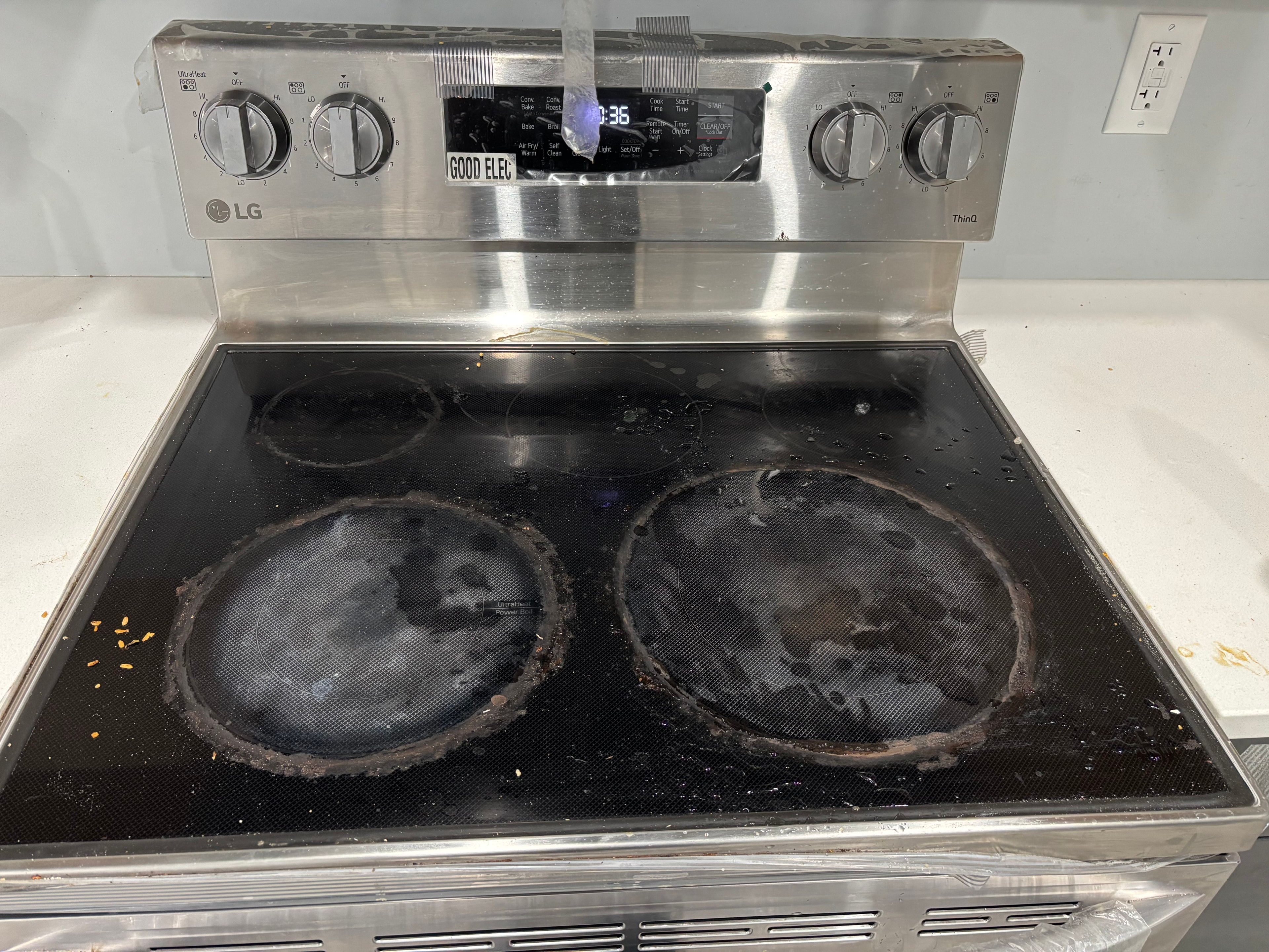 Before cleaning: Stovetop